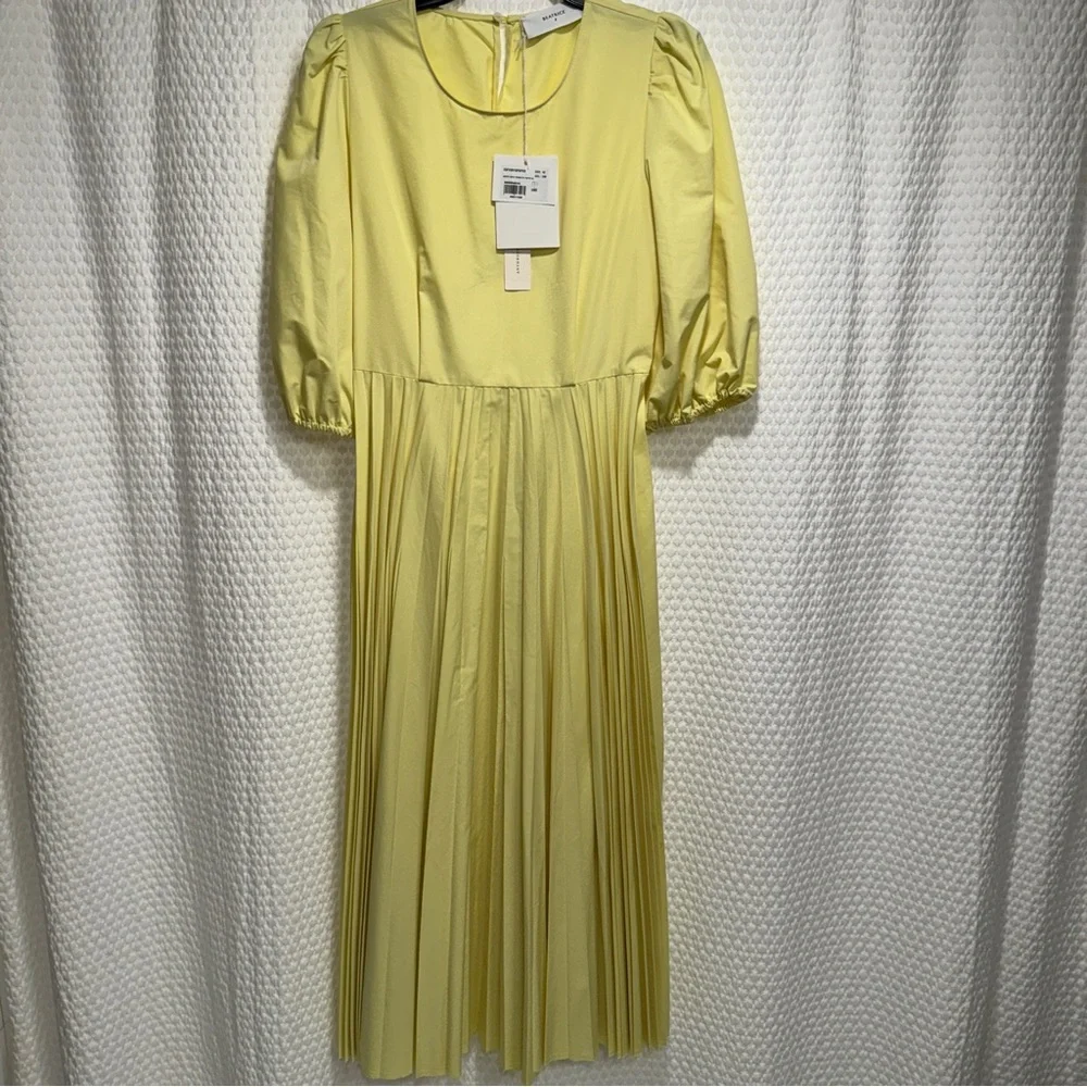 Beatrice B Pleated Yellow Dress - Picture 8 of 15
